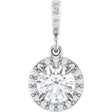 14K White Gold 5/8 CTW Lab-Grown Diamond Halo-Style Pendant