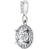 14K White Gold 5/8 CTW Lab-Grown Diamond Halo-Style Pendant