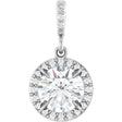 14K White Gold 1 1/8 CTW Lab-Grown Diamond Halo-Style Pendant