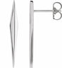 14K White Gold Geometric Earrings