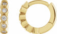 14K Yellow Gold 1/8 CTW Natural Diamond 10.25 mm Hinged Hoop Earrings