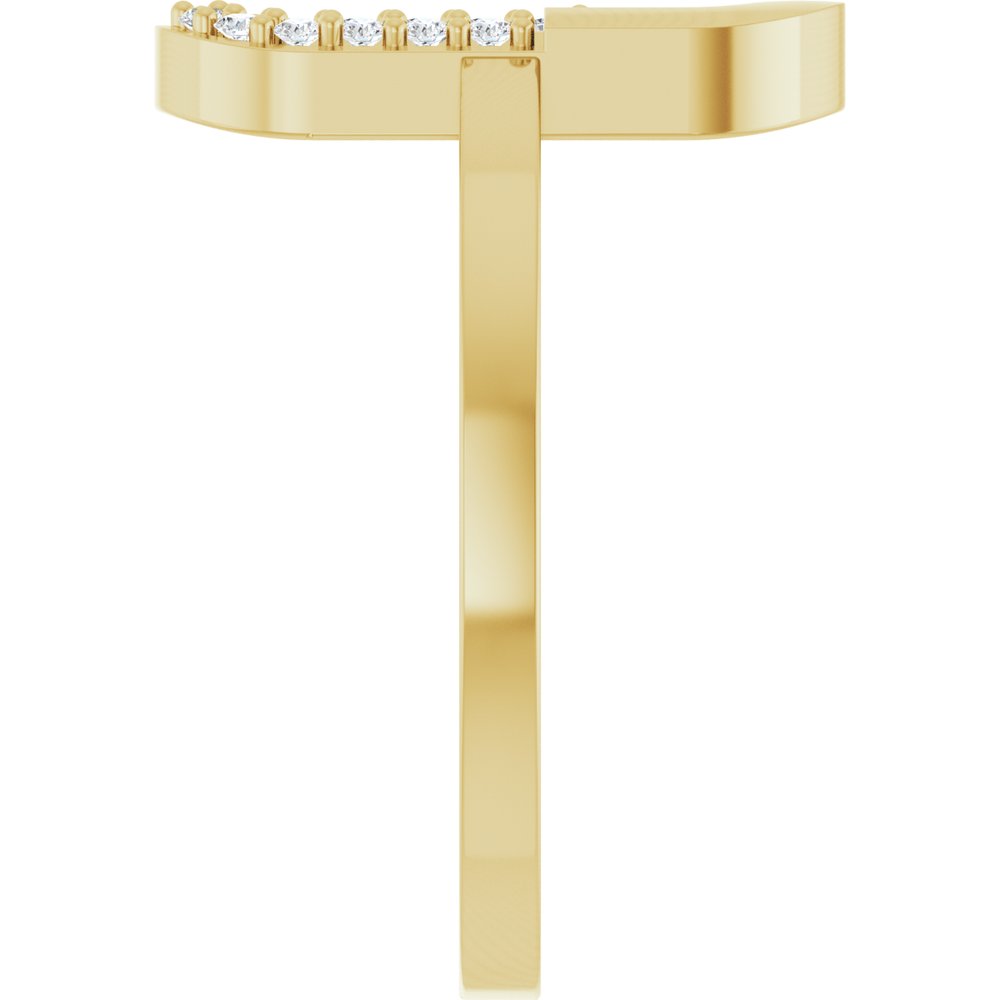 14K Yellow Gold 1/10 CTW Natural Diamond Paperclip-Style Ring 