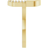 14K Yellow Gold 1/10 CTW Natural Diamond Paperclip-Style Ring 