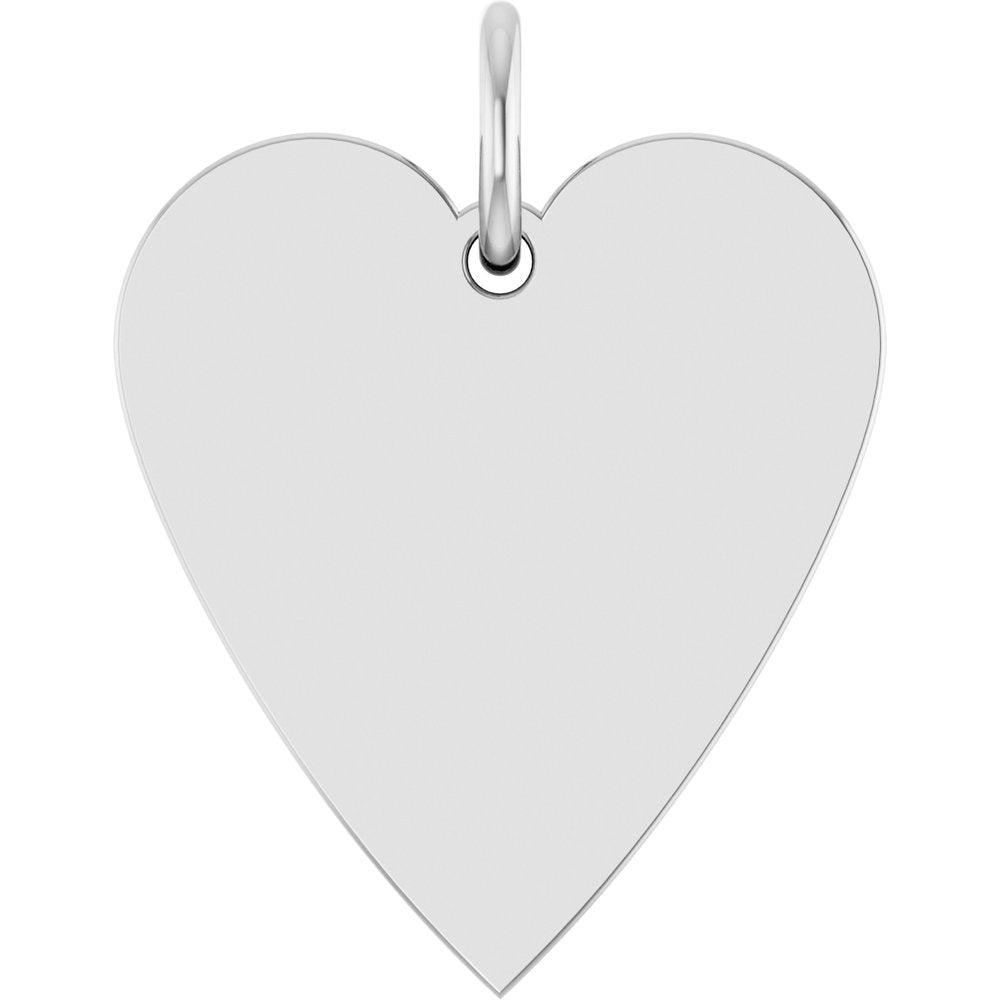 Sterling Silver Engravable Heart Pendant