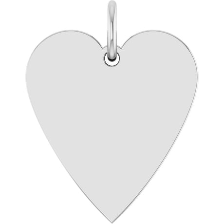 Sterling Silver Engravable Heart Pendant