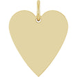 14K Yellow Engravable Heart Pendant