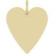 14K Yellow Gold Engravable Heart Pendant