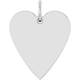 Sterling Silver Engravable Heart Pendant