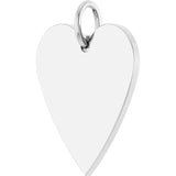 Sterling Silver Engravable Heart Pendant