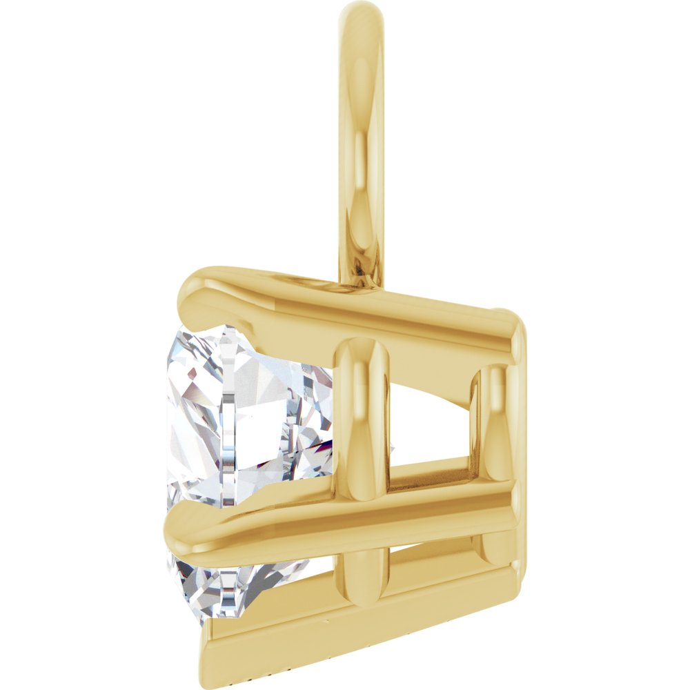 14K Yellow 1/2 CT Lab-Grown Diamond Hoop Dangle