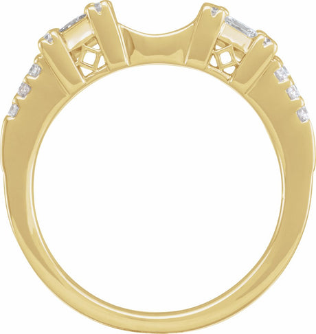 14K Yellow 1/2 CTW Natural Diamond Ring Enhancer