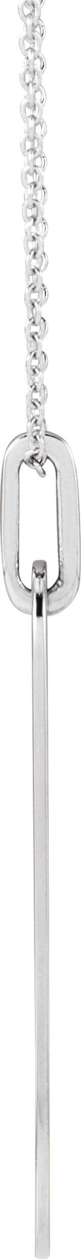 Sterling Silver Engravable Bar 16-18" Necklace
