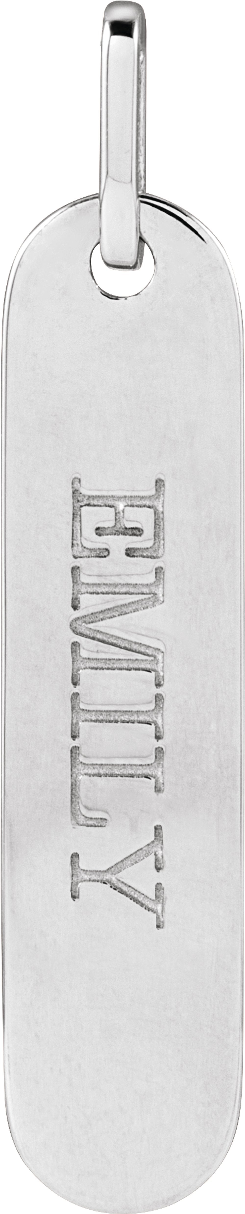 Sterling Silver Engravable Bar Pendant