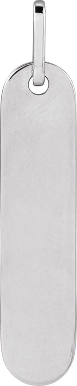 Sterling Silver Engravable Bar Pendant