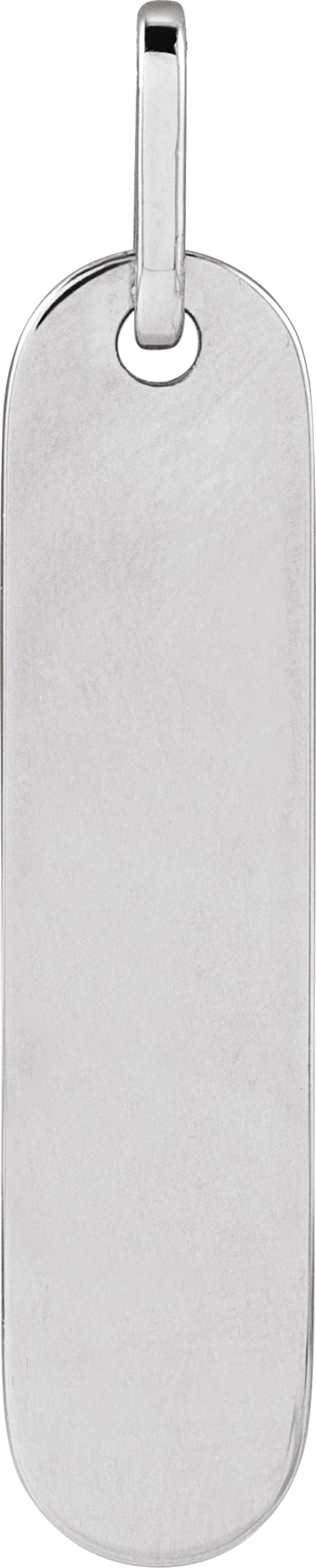 Sterling Silver Engravable Bar Pendant