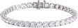 Sterling Silver 12 CTW Lab-Grown Diamond Line 7" Bracelet