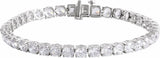 Sterling Silver 12 CTW Lab-Grown Diamond Line 7" Bracelet