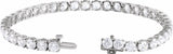Sterling Silver 12 CTW Lab-Grown Diamond Line 7" Bracelet