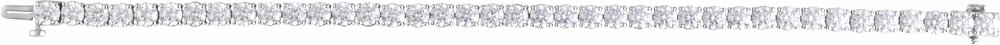 14K White 12 CTW Lab-Grown Diamond Line 7" Bracelet