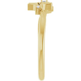 14K Yellow Gold .015 CTW Natural Diamond Floral Ring