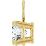 14K Yellow 1/2 CT Lab-Grown Diamond Hoop Dangle