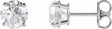 14K White Gold 2 CTW Lab-Grown Diamond Earrings