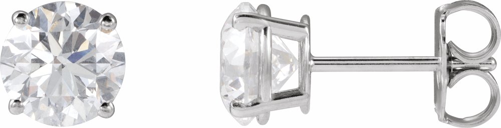 14K White Gold 2 CTW Lab-Grown Diamond Earrings