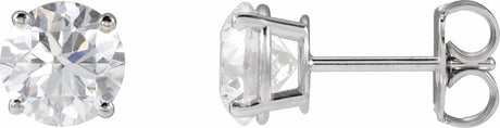 14K White Gold 2 CTW Lab-Grown Diamond Earrings