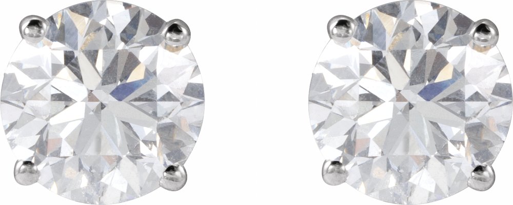 14K White Gold 2 CTW Lab-Grown Diamond Earrings
