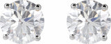 14K White Gold 2 CTW Lab-Grown Diamond Earrings