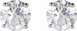 Platinum 2 CTW Natural Diamond Stud Earrings