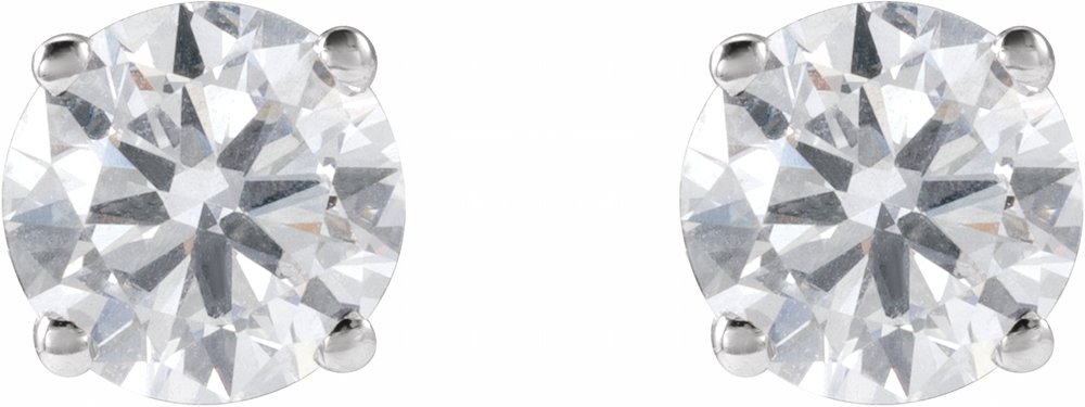 14K White Gold 1 1/4 CTW Lab-Grown Diamond Earrings