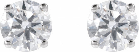 14K White Gold 1 1/4 CTW Lab-Grown Diamond Earrings