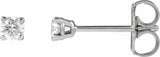 14K White Gold 1/8 CTW Lab-Grown Diamond Earrings
