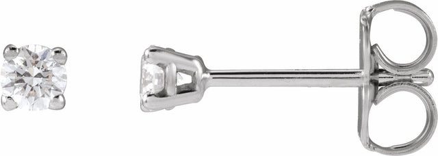 14K White Gold 1/8 CTW Lab-Grown Diamond Earrings