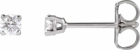 14K White Gold 1/8 CTW Lab-Grown Diamond Earrings