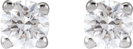 14K White Gold 1/8 CTW Lab-Grown Diamond Earrings