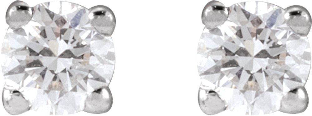 14K White Gold 1/8 CTW Lab-Grown Diamond Earrings