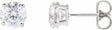 14K White 4 CTW Lab-Grown Diamond Stud Earrings