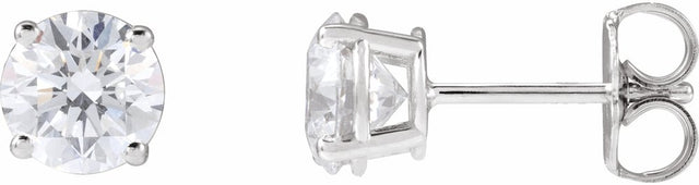 14K White 1 1/2 CTW Natural Diamond Stud Earrings