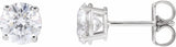 14K White Gold 1 1/2 CTW Natural Diamond Earrings