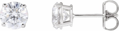 14K White Gold 1 1/2 CTW Lab-Grown Diamond Earrings