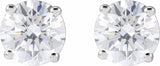 14K White 1 1/2 CTW Natural Diamond Stud Earrings