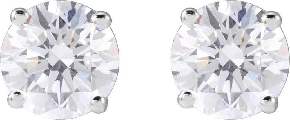 14K White Gold 1 1/2 CTW Natural Diamond Earrings