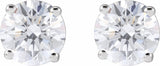 14K White Gold 1 1/2 CTW Natural Diamond Earrings