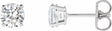 14K White Gold 1 CTW Lab-Grown Diamond Earrings