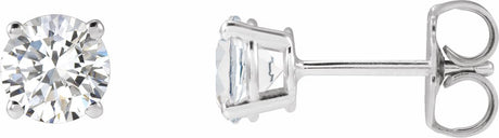 14K White Gold 1 CTW Lab-Grown Diamond Earrings