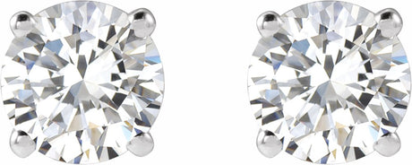 14K White 1 CTW Lab-Grown Diamond Stud Earrings