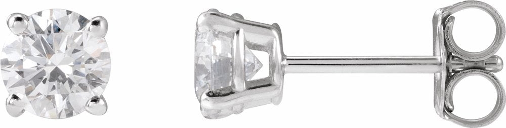 14K White Gold 5/8 CTW Lab-Grown Diamond Stud Earrings