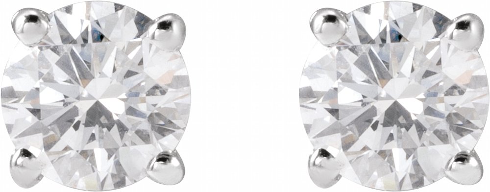 14K White 3/4 CTW Lab-Grown Diamond Stud Earrings